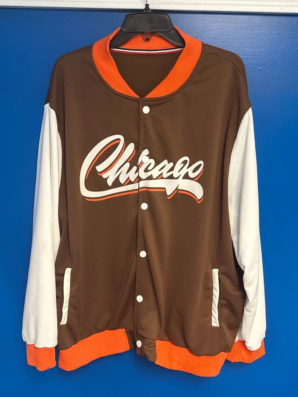 Men Chicago varsity style pullover jersey top